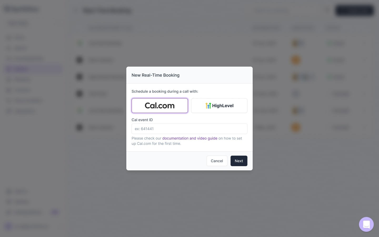 Screenshot of app Synthflow